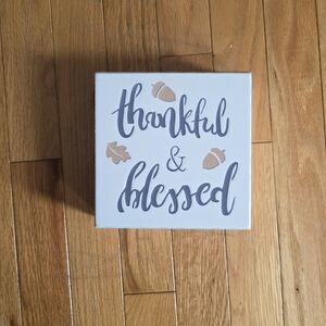 Thankful & Blessed Wall Decor - White and Black